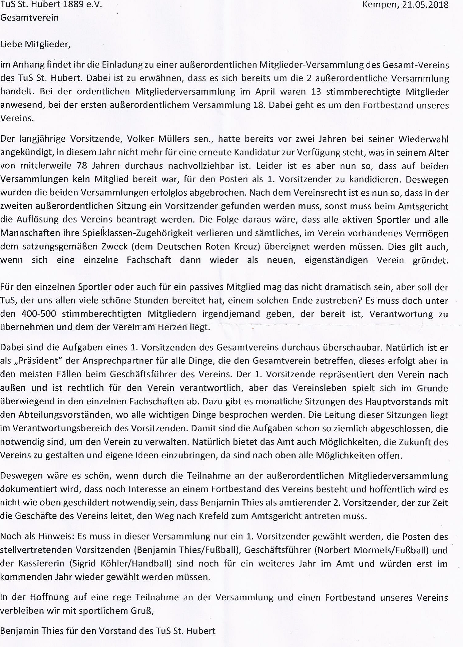 TUS Hauptverein 2018 1